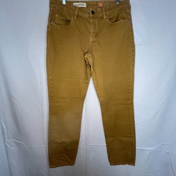 Pilcro from Anthropologie Mustard Denim Pants - size 30 - Picture 3 of 7